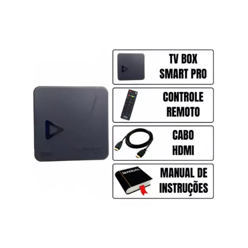 RECEPTOR TV BOX SMART PROELETRONIC 2.0GB 7.1 FULL HD 4k 101490011 - Cód. 169